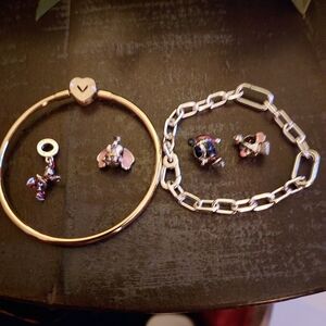 Pandora Gold and Silver Charm Bracelets